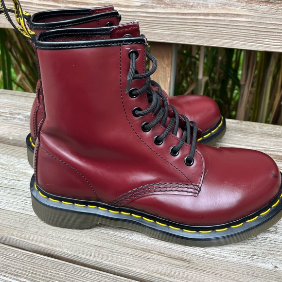 Dr. Martens Shoes - Dr. Martens cherry red leather boots 39 8